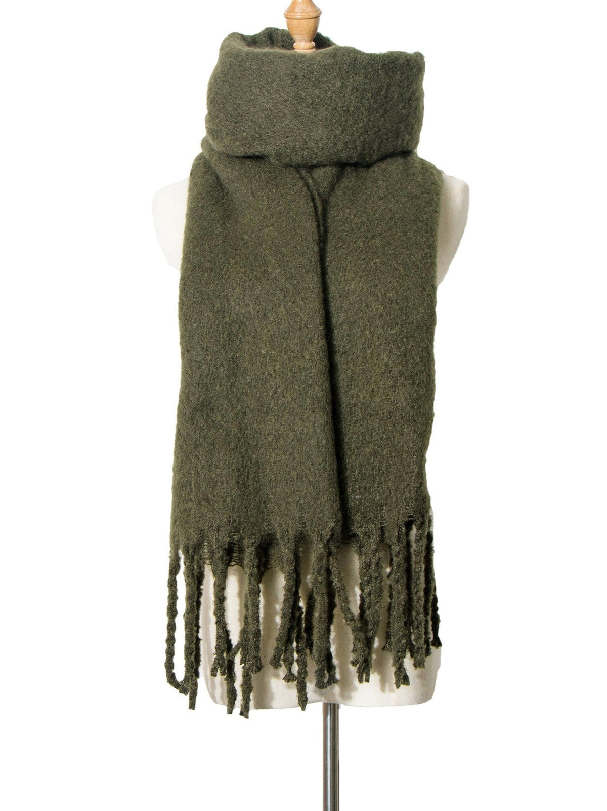 Chunky Brushed Fringe Blanket Scarf